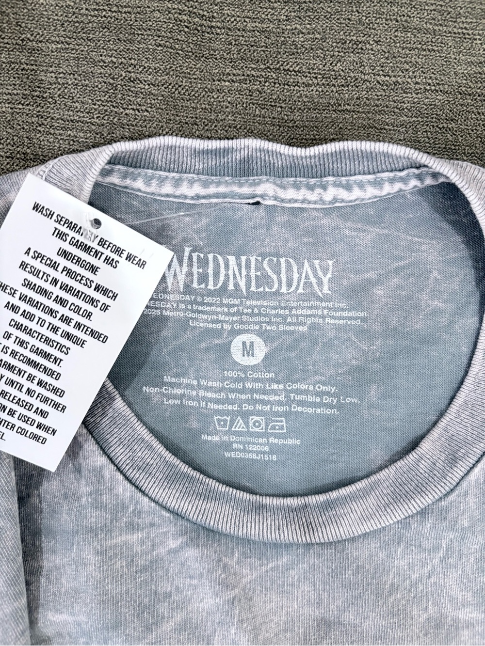 Wednesday Addams Graphic Tee - Gray/Blue - Picture 6 of 12
